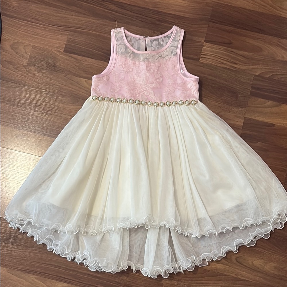 Cream A-Line Sleeveless Sundress for Prom